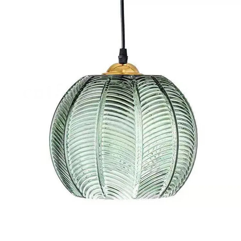 Nordic Green Glass Pendant Lights by for Modern Living Room and Bedroom Decor