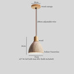 Afralia Yellow Travertine LED Pendant Lights for Kitchen Island Bedroom Dining Table