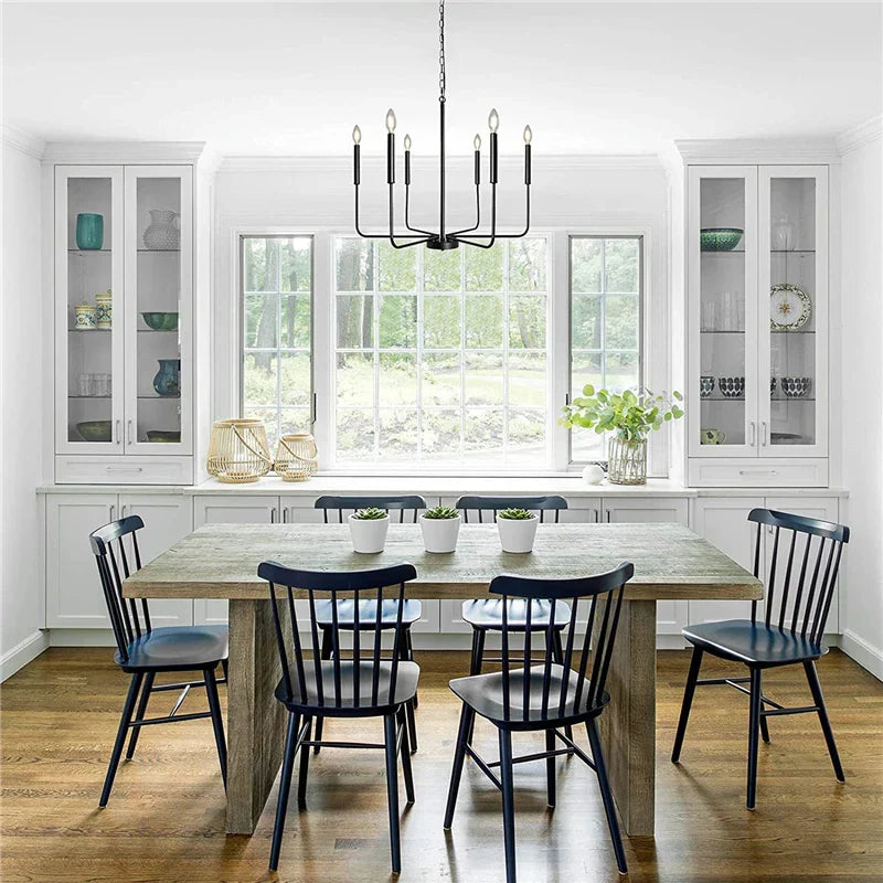Modern Retro Chandelier Pendent Lamp LED Living Room Lighting Fixtures