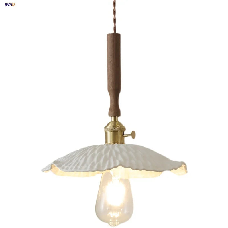 Afralia™ Ceramic Copper LED Pendant Light - Nordic Modern Hang Lamp for Living Room
