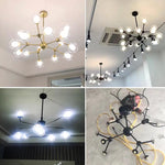 Glass Ball Pendant Chandelier for Living Room Bedroom Dining Room