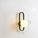 Nordic Glass Wall Light Sconce for Bedroom, Staircase, Living Room - LED E27