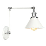 Vintage White LED Wall Sconce Stair Light Fixture with Pull Chain Switch