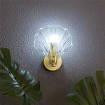 Shell Glass LED Wall Lamp for Home Decor and Bedroom Lighting