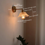 Japanese Style LED Glass Copper Wall Lamp Sconce for Restaurant, Bar, Bedroom, Bathroom