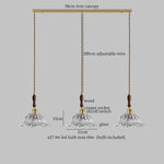 Glass LED Pendant Lamp Petal Lampshade for Bedroom Living Dining Room