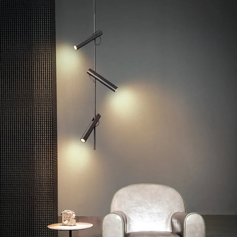 Rotating LED Pendant Light for Foyer, Bedroom, Dining Room - Modern Hanging Lamp