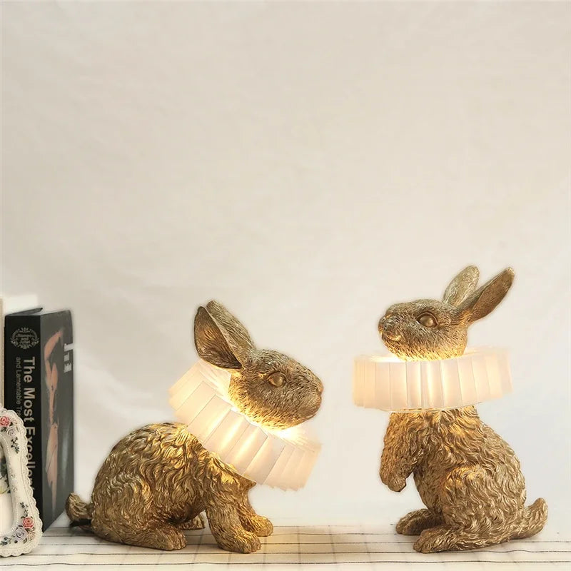 Rabbit LED Table Lamp: Modern Bedroom Bedside Light, Living Room Decor