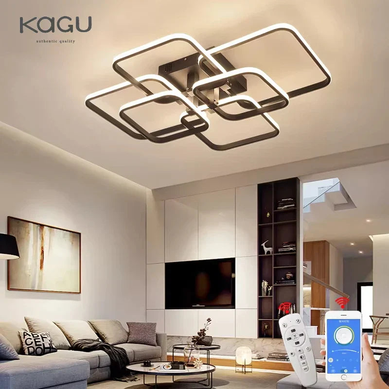 LED Ceiling Light: Modern Dimmable Fixture for Home Living Room, Bedroom, Dining Room