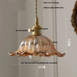 Yellow Glass LED Pendant Lights with Adjustable Hanging Lamp