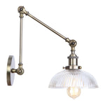 Vintage Loft Glass Swing Arm Wall Lamps