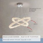 Crystal Chandelier Ring - Elegant Light Luxury for Living Room, Dining Room & Bedroom