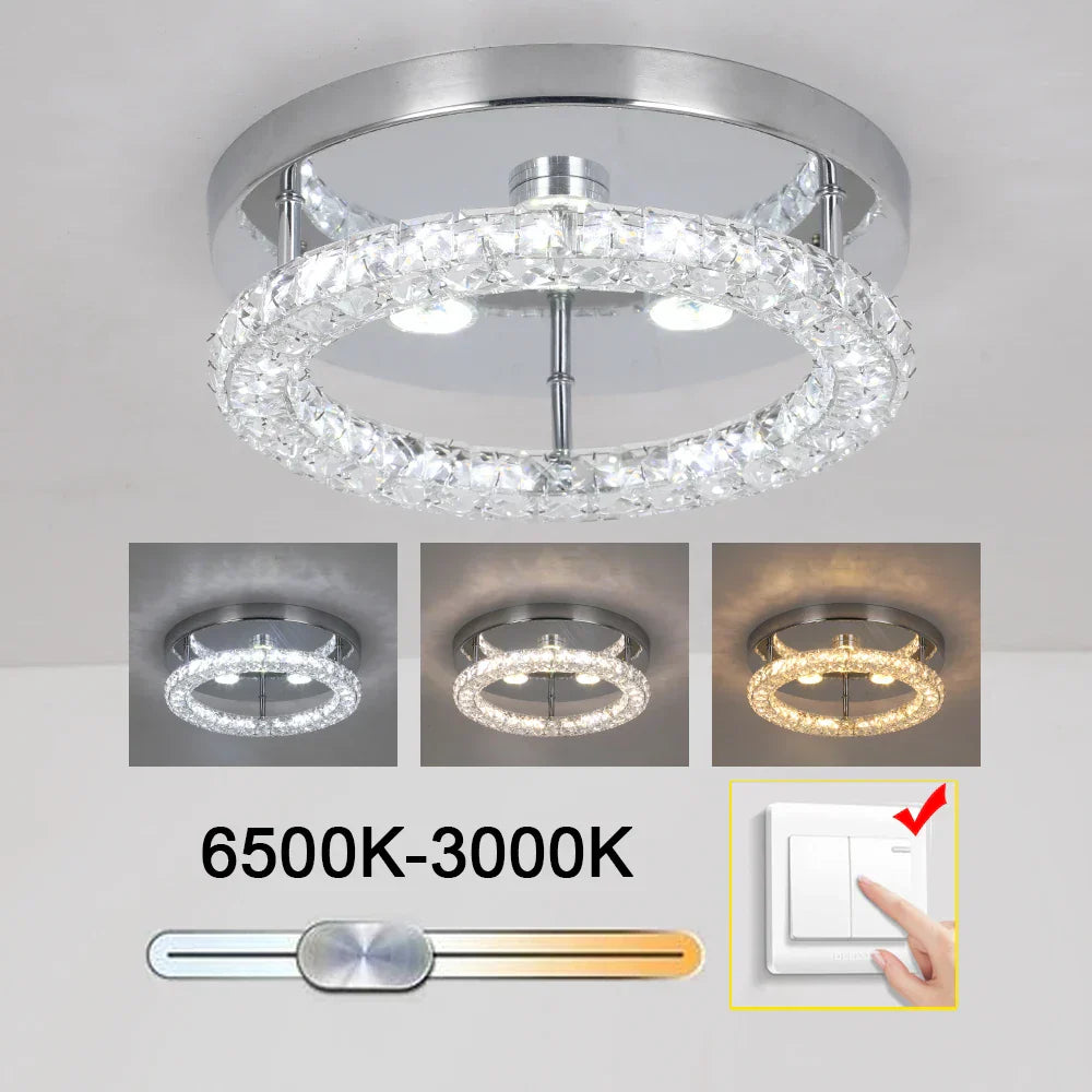 Luxury Crystal LED Chandelier Ceiling Lamp for Living Dining Room