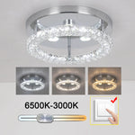 Luxury Crystal LED Chandelier Ceiling Lamp for Living Dining Room