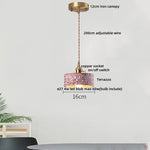 Afralia Terrazzo Stone LED Pendant Lamp for Industrial Loft, Bar, Coffee, Living Room.