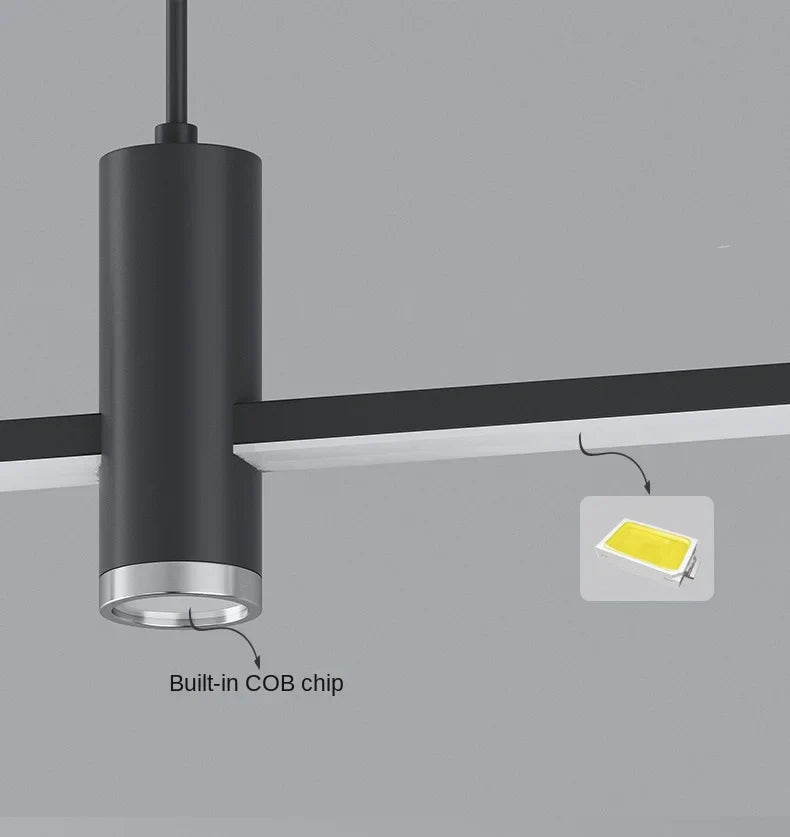 Modern Black Gold LED Pendant Light for Kitchen Dining Chandelier Home Decor