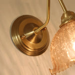 Amber Glass Wall Sconce Vintage Loft LED Vanity Light Fixture