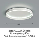 Round Bedroom LED Ceiling Light Modern Home Decor Minimalist Living Room Lighting