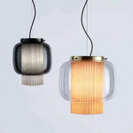 Manila Glass Lantern Pendant Light for Kitchen Living Room Bedroom Retro Decor