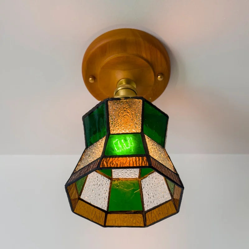 Glass Copper LED Ceiling Lamp Modern Style for Home Decor and Restaurant