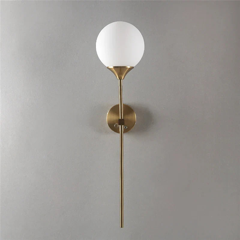 Glass Lampshade Wall Sconces for Bedside and Living Room Decor