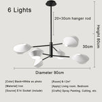 Modern LED Chandelier: Nordic Design Ceiling Light for Bedroom, Living Room, Kitchen, Dining Room
