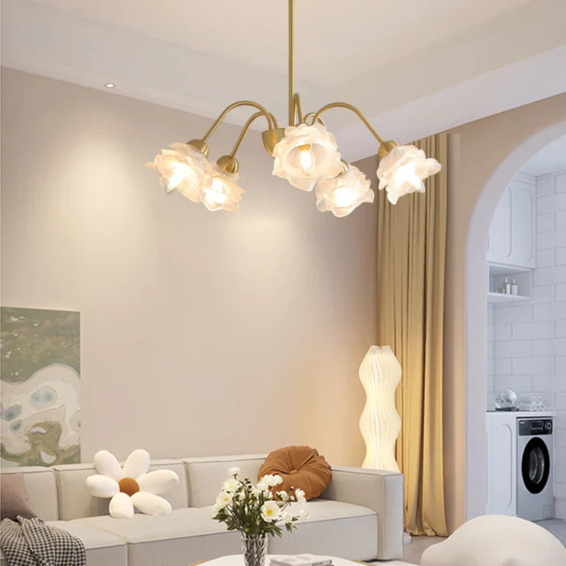 Elegant Flower Chandelier - Modern Retro Medieval Style for Living Room Dining Bedroom