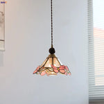 Butterfly Pink LED Pendant Lamp Walnut Wood Glass Nordic Modern Home Decor