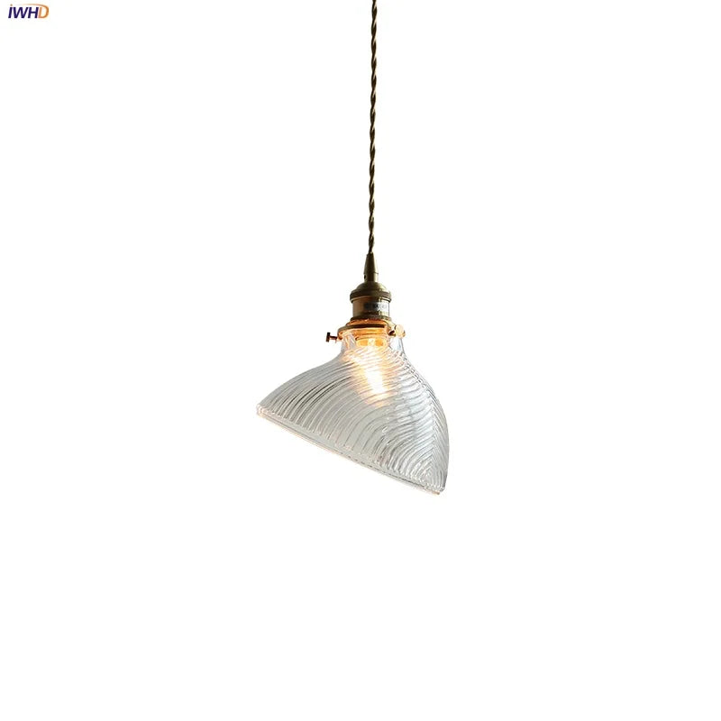 Clear Glass LED Pendant Light for Reading Living Dining Room