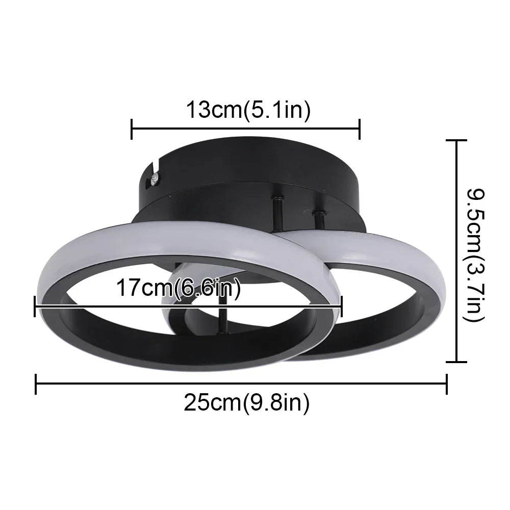 Spiral Acrylic LED Chandelier Ceiling Light by for Living Room Dining Hallway