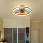 Modern LED Ceiling Fan Light with Remote Control Timer for Living Room