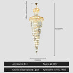 Crystal Chandelier: Elegant Villa Living Room Lighting