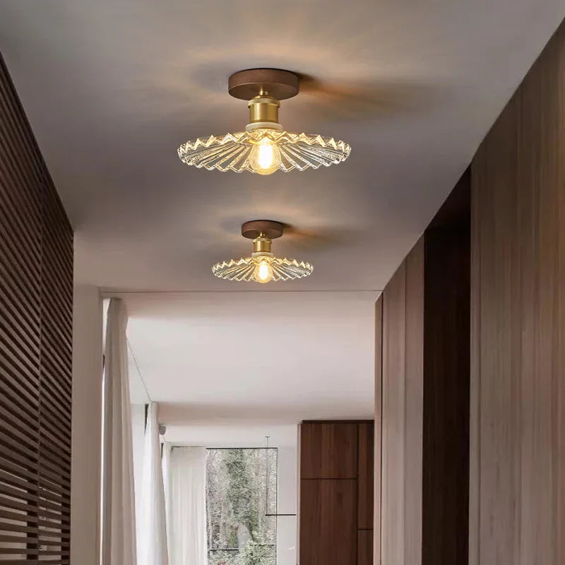 Modern Clear Glass LED Ceiling Light for Home Decor