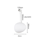 Gregg Pendant Lamp: White Bubble Glass Italian Design for Home, Kitchen, Restaurant
