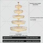 Luxury Crystal Chandelier for Duplex Villa Staircase and Living Room
