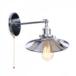 Vintage LED Pull Chain Wall Lights, Industrial Retro Iron Aisle Bedside Lamp