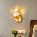 Crystal LED Wall Sconce Fixture - Modern Luxury Copper Ceiling Light for Home Decor