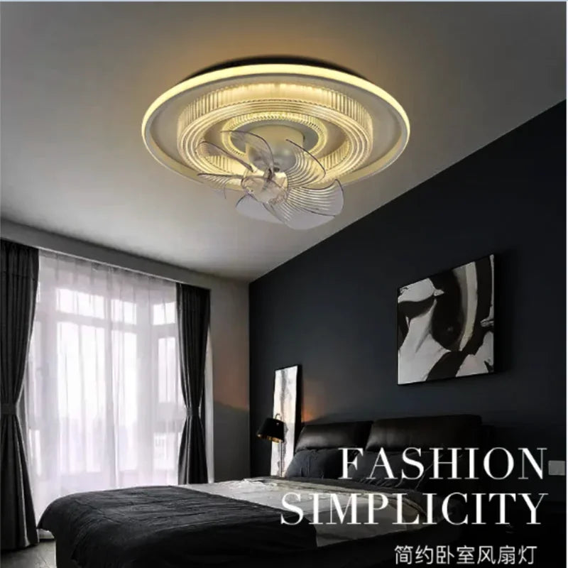 Dimmable LED Fan Lights Ceiling Lamp with Remote Control for Bedroom Living Room