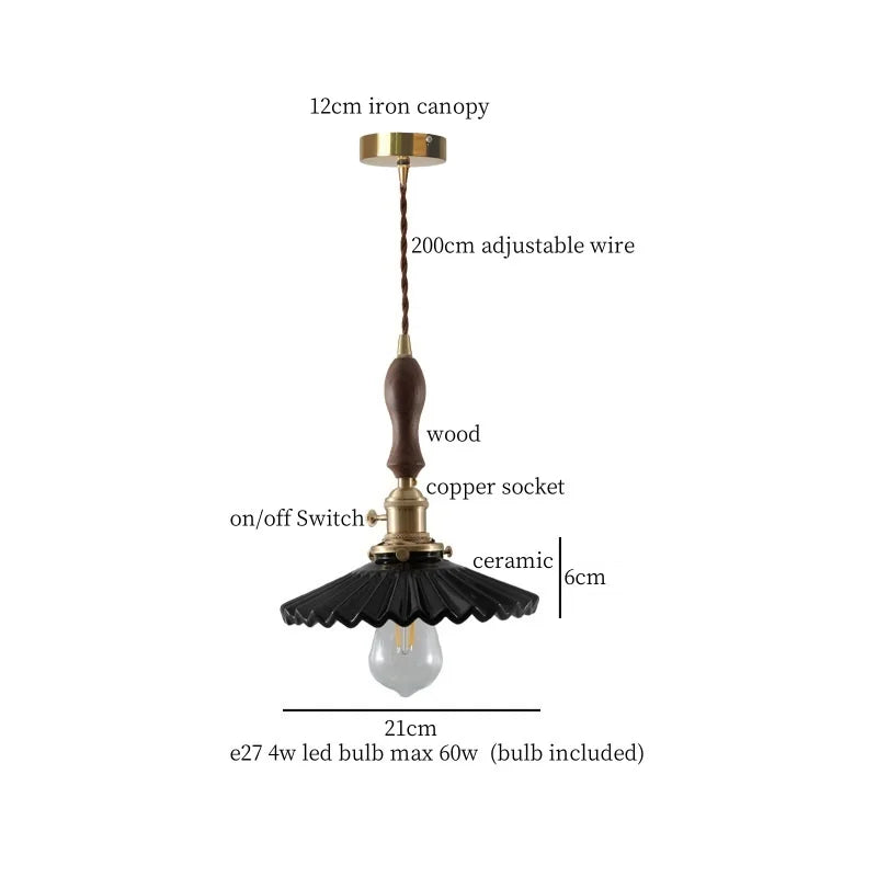 Ceramic LED Hanging Pendant Light - Modern Nordic Design for Home Decor