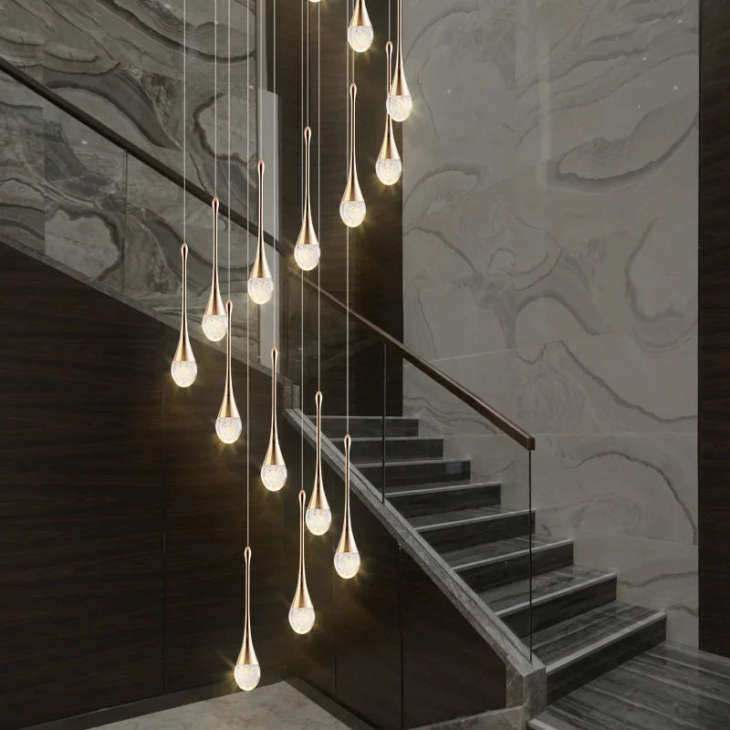 LED Crystal Chandelier: Modern Living Room Gold/Silver/Black Ceiling Light