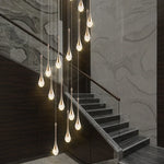LED Crystal Chandelier: Modern Living Room Gold/Silver/Black Ceiling Light