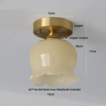 Glass Flower LED Ceiling Lights - Modern Nordic Canopy Lamparas Techo