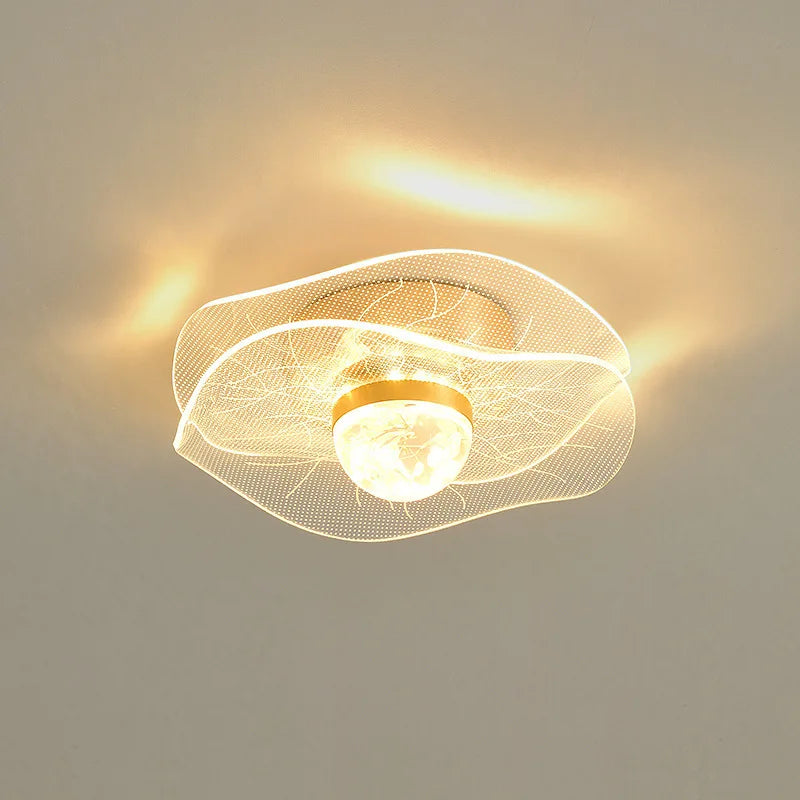 Gold Acrylic LED Ceiling Light - Modern Nordic Style Lighting for Home Decor
