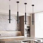 Black Iron LED Pendant Lights Stone Wabi Sabi Hanging Lamp Hallway Decor