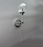 Golden Round Glass Wall Sconce: Modern Nordic Lighting Fixture for Home Decor