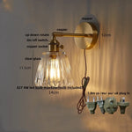 Clear Glass Copper Knob LED Wall Lights | Modern Nordic Design