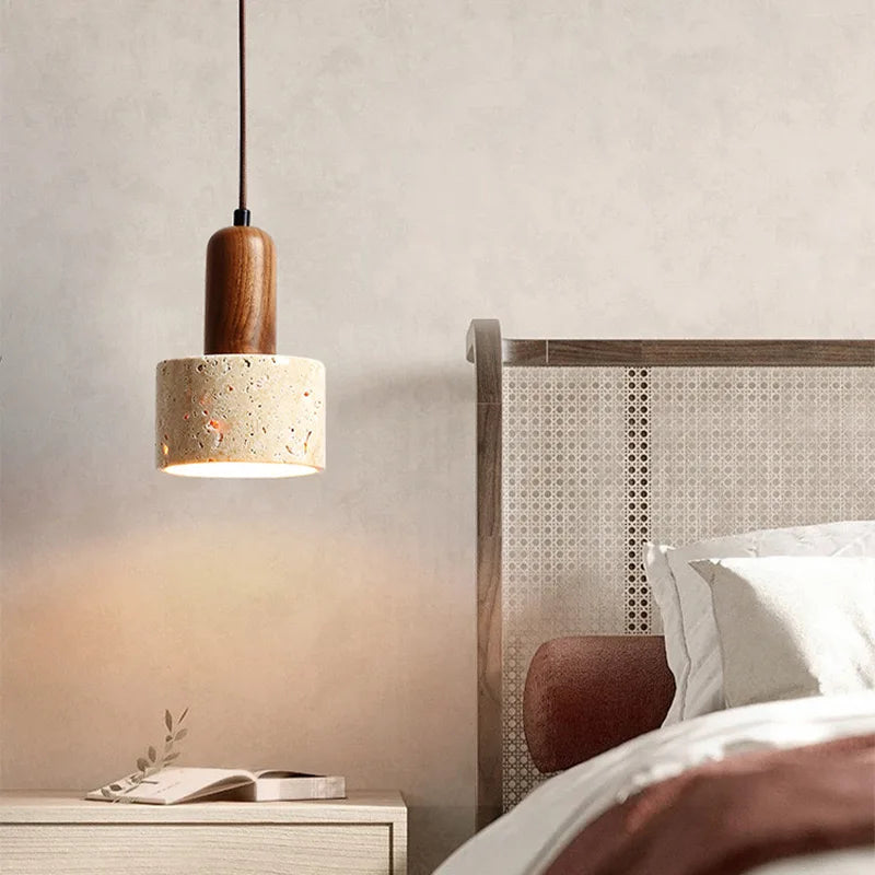 Stone Pendant Lamp: Bedroom Kitchen LED Lighting Fixture