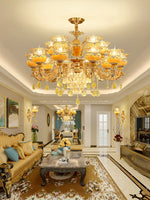 Luxury Jade Crystal Chandelier for Elegant Living Spaces