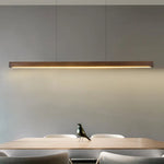 Walnut Wood Pendant Light LED Modern Minimalist Restaurant Bar Counter Droplight
