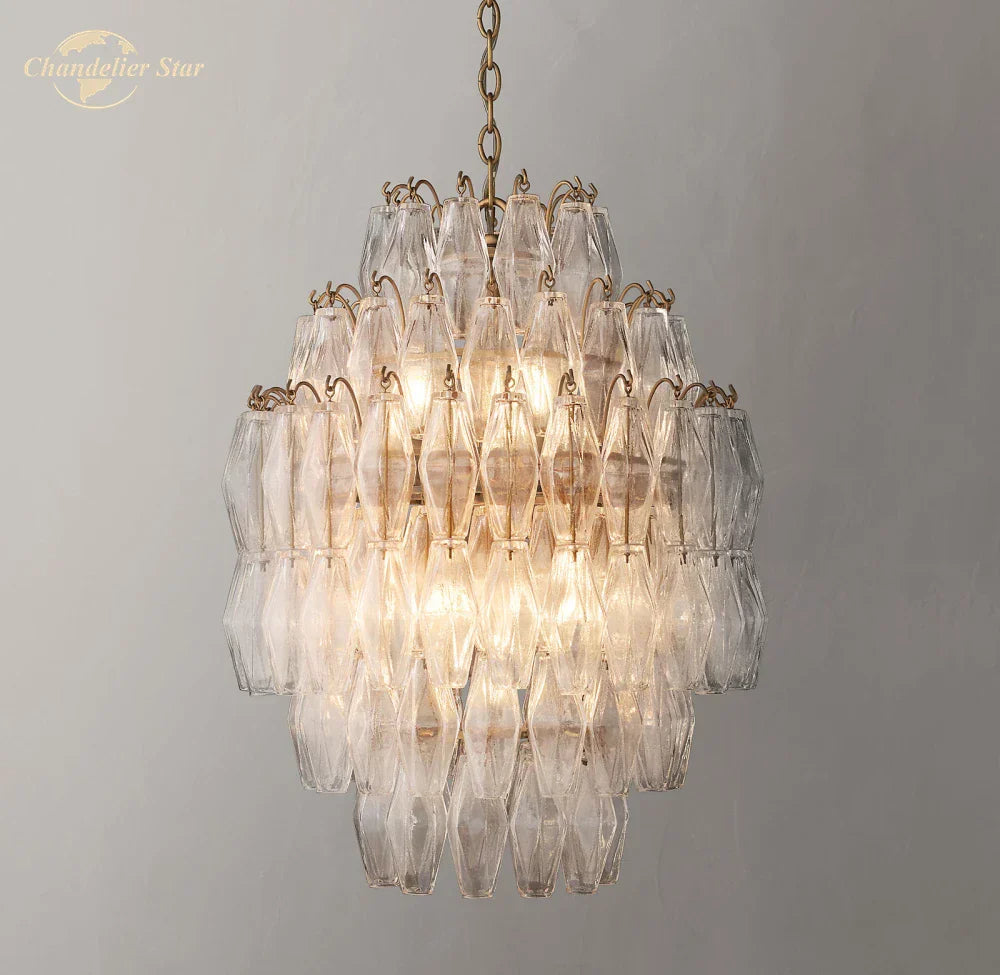Natalia Glass Chandeliers Pendant Light Fixture - Modern Hanging Lamps for Home